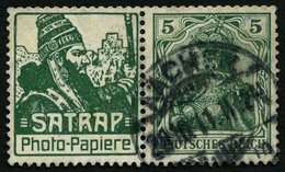 ZUSAMMENDRUCKE W 2.8 O, 1911, Satrap + 5 Pf., üblich Gezähnt Pracht, Mi. 900.- - Zusammendrucke