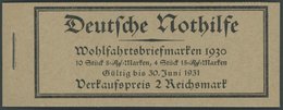 ZUSAMMENDRUCKE MH 29.2. **, 1930, Markenheftchen Nothilfe, Nicht Durchgezähnt, Pracht, Mi. 450.- - Se-Tenant