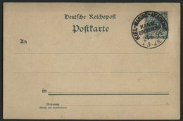 GANZSACHEN P 30 BRIEF, 1895, KIEL-MARINE-AKADEMIE, KANALERÖFFNUNG, Leer Gestempelt Auf 5 Pf. Reichspost, Pracht, R! - Sonstige & Ohne Zuordnung