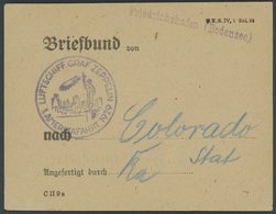 ZEPPELINPOST 27A BRIEF, 1929, Amerikafahrt, Briefbundzettel Mit L1 Friedrichshafen (Bodensee) Nach Colorado State, Prach - Airmail & Zeppelin