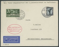 ZEPPELINPOST 56B BRIEF, 1930, Schweizfahrt, Bordpost, Prachtbrief Mit Schweizer Zusatzfrankatur - Correo Aéreo & Zeppelin