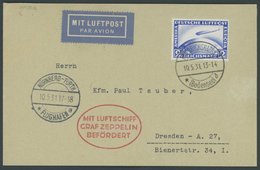ZEPPELINPOST 107Ba BRIEF, 1931, Fahrt Nach Nürnberg, Auflieferung Friedrichshafen, Frankiert Mit 2 RM Südamerikafahrt, P - Poste Aérienne & Zeppelin