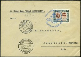 ZEPPELINPOST 167 BRIEF, 1932, Schweizfahrt, Auflieferung Vaduz, Mit Einzelfrankatur Nr. 107C, Prachtbrief - Poste Aérienne & Zeppelin