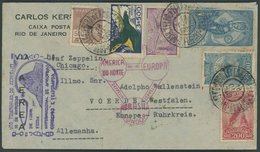 ZEPPELINPOST 239B,Eb BRIEF, 1933, Chicagofahrt, Brasilien-Europa, Mit Beiden Sonderbestätigungsstempeln, Brief Nach Voer - Airmail & Zeppelin