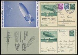 ZEPPELINPOST 0246I BRIEF, 1934, Werkstättenfahrt, Bordpost, Prachtkarte, Dazu Fahrplan Nach Südamerika Und Reklameheft D - Poste Aérienne & Zeppelin