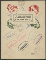 ZEPPELINPOST Brief , 1934, 15 Post-und Werbestempel (6 Davon Für Die Fahrt Sieger 269AA) Auf Titelseite Eines Vierseitig - Poste Aérienne & Zeppelin
