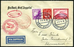 ZEPPELINPOST 274D BRIEF, 1934, 8. Südamerikafahrt, Bordpost Der Rückfahrt Und Bordstempel, Prachtbrief - Airmail & Zeppelin