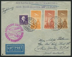 ZULEITUNGSPOST 441 BRIEF, Dänemark: 1936, 10. Nordamerikafahrt, Prachtbrief - Zeppelins