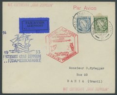 ZULEITUNGSPOST 232B BRIEF, Irland: 1933, 7. Südamerikafahrt, Anschlußflug Ab Berlin, Mit Condor-Weiterbeförderungsstempe - Zeppeline