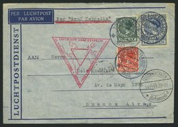 ZULEITUNGSPOST 238 BRIEF, Niederlande: 1933, Chicagofahrt, Bis Rio De Janeiro, Bedarfsbrief, Senkrecht Gefaltet, Pracht - Zeppeline