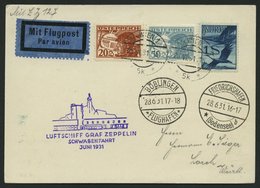 ZULEITUNGSPOST 112 BRIEF, Österreich: 1931, Schwabenfahrt, Prachtkarte - Zeppelins