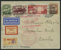 ZULEITUNGSPOST 189B BRIEF, Russland: 8. Südamerikafahrt, Anschlußflug Ab Berlin, Gute Frankatur, Prachtbrief - Zeppelins