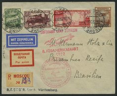 ZULEITUNGSPOST 189B BRIEF, Russland: 8. Südamerikafahrt, Anschlußflug Ab Berlin, Gute Frankatur, Prachtbrief - Zeppelin