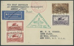 ZULEITUNGSPOST 88Bb BRIEF, Saargebiet: 1930, Ostseefahrt, Abwurf Reval, Prachtkarte In Die USA - Zeppelins