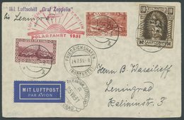 ZULEITUNGSPOST 119E BRIEF, Saargebiet: 1931, Polarfahrt, Auflieferung Friedrichshafen, Bis Leningrad, Prachtbrief - Zeppeline