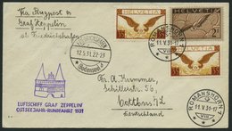 ZULEITUNGSPOST 108Bb BRIEF, Schweiz: 1931, Ostseejahr-Rundfahrt, Abgabe Lübeck, Prachtbrief - Zeppeline