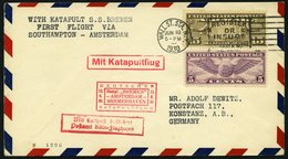 KATAPULTPOST 15a BRIEF, 16.6.1930, &quot,Bremen&quot, - Bremerhaven, US-Landpostaufgabe, Prachtbrief - Cartas & Documentos