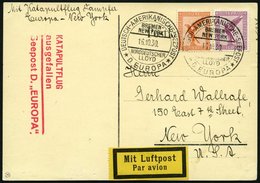 KATAPULTPOST 38c BRIEF, 16.10.1930, Europa - Flug Ausgefallen, Nachbringeflug Und Ausfallstempel, Prachtkarte - Storia Postale