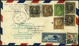 KATAPULTPOST 56a BRIEF, 11.7.1931, &quot,Europa&quot, - Southampton, US-Landpostaufgabe, Prachtbrief - Storia Postale