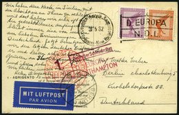 KATAPULTPOST 82c BRIEF, 1.6.1932, &quot,Europa&quot, - Southampton, Deutsche Seepostaufgabe, Karte Feinst - Briefe U. Dokumente