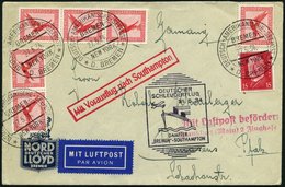 KATAPULTPOST 155c BRIEF, 31.5.1934, Bremen - Southampton, Deutsche Seepostaufgabe, Prachtbrief - Cartas & Documentos