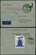KATAPULTPOST 188c BRIEF, 22.5.1935, Europa - Southampton, Deutsche Seepostaufgabe, Rückseitig Blaue Vignette Deutsche Lu - Storia Postale