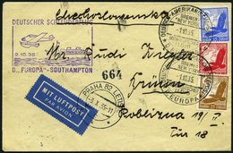 KATAPULTPOST 216c BRIEF, 2.10.1935, &quot,Europa&quot, - Southampton, Deutsche Seepostaufgabe, Prachtbrief - Storia Postale