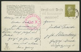 DO-X LUFTPOST 66.a.II BRIEF, 26.10.1932, Deutschlandrundflug, 6 Pf. Privatpost-Ganzsachenkarte Mit Rotem K1 Flugschiff D - Cartas & Documentos