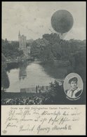 BALLON-FAHRTEN 1897-1916 1907, Käthchen Paulus (1868-1935), Berufsluftschifferin, Erfinderin Des Zusammenlegbaren Fallsc - Fesselballons