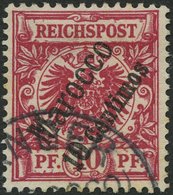 DP IN MAROKKO 3c O, 1899, 10 C. Auf 10 Pf. Rotkarmin, Pracht, Gepr. Jäschke-L., Mi. 260.- - Maroc (bureaux)