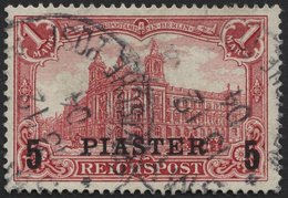 DP TÜRKEI 20II O, 1903, 5 PIA. Auf 1 M., Aufdruck Type II, üblich Gezähnt Pracht, Mi. 130.- - Turkse Rijk (kantoren)