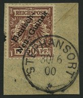 DEUTSCH-NEUGUINEA 6 BrfStk, 1897, 50 Pf. Lebhaftrötlichbraun, Stempel STEPHANSORT, Prachtbriefstück, Mi. (60.-) - Nuova Guinea Tedesca