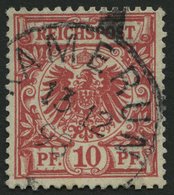 KAMERUN V 47b O, 1893, 10 Pf. Lebhaftrosarot, Stempel KAMERUN, Pracht - Camerun