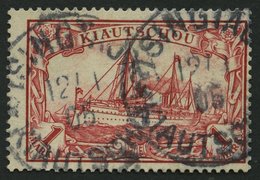 KIAUTSCHOU 14 O, 1901, 1 M. Rot, Etwas Dezentriert, Pracht, Mi. 110.- - Kiauchau