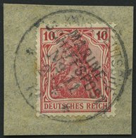 MSP BIS 1914 DR 86 BrfStk, 11 (SMS SEEADLER), 2.4.13, Auf 10 Pf. Germania, Prachtbriefstück - Marittimi