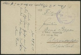 MSP VON 1914 - 1918 (12. Torpedoboots-Halbflottille), 27.7.1918, Violetter Briefstempel, Feldpost-Ansichtskarte Von Bord - Maritiem