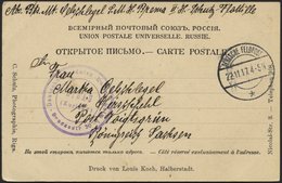 DT. FP IM BALTIKUM 1914/18 Feldpoststation Nr. 168, 22.11.17, Mit Tarnstempel DEUTSCHE FELDPOST * Auf Ansichtskarte (Alt - Latvia