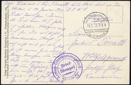 LETTLAND 86 BRIEF, K.D. FELDPOSTEXPED. DES OBERKOMMANDOS DER 8. ARMEE, 14.1.17, Auf Ansichtskarte (Mitau) Von Mitau Nach - Lettland