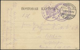 DT. FP IM BALTIKUM 1914/18 K.D. FELDPOSTEXP. DES OBERKOMMANDOS DER 9. ARMEE * A, 19.10.15, Auf Karte Von Homin Nach Berl - Lettonia