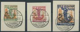 FREIE STADT DANZIG 90-92 BrfStk, 1921, Tuberkulose-Woche Je Auf Briefstück Mit Zeitgerechten Entwertungen DANZIG-LANGFUH - Other & Unclassified