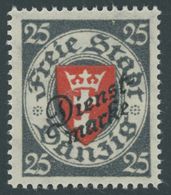 DIENSTMARKEN D 46a **, 1924, 25 Pf. Dunkeltürkisgrau/lebhaftzinnoberrot, Postfrisch, Pracht, Mi. 70.- - Sonstige & Ohne Zuordnung