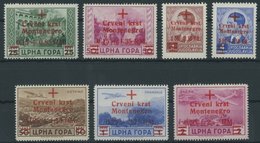 MONTENEGRO 29-35 **, 1944, Rotes Kreuz, Prachtsatz, Mi. 350.- - Bezetting 1938-45