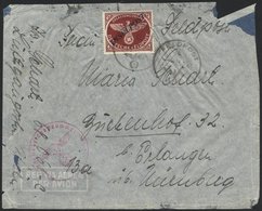 FELDPOSTMARKEN 10AbII BRIEF, 1944, Agramer Aufdruck, Gezähnt, Aufdruck Dunkelblau, üblich Gezähnt Auf Feldpostbrief Nach - Occupazione 1938 – 45