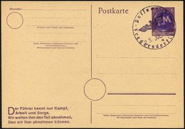 FREDERSDORF DR P 314 BRIEF, 1945, 6 Pf. Hitler-Ganzsachenkarte Mit Seltenem Dienststempel, Leer Gestempelt, Pracht, Gepr - Postes Privées & Locales