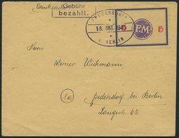 FREDERSDORF Sp 170F BRIEF, 1945, 5 Pf., Rahmengröße 43x31.5 Mm, Große Wertziffer, Mit Abart Wertziffern Seitlich Auf Dru - Correos Privados & Locales