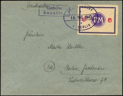 FREDERSDORF Sp 171FI BRIEF, 1945, 6 Pf., Rahmengröße 43x31.5 Mm, Große Wertziffern, Mit Abart Wertziffern Seitlich, Auf  - Privatpost