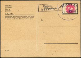 FREDERSDORF Sp 227FIV BRIEF, 1945, 6 Pf., Rahmengröße 28x19 Mm, Große Wertziffern, Mit Abart Wertziffer Bläulichviolett, - Correos Privados & Locales