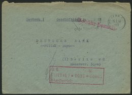 ALL. BES. GEBÜHR BEZAHLT JENA, 15.2.46, Roter L1 Gebühr Bezahlt, Prachtbrief - Other & Unclassified