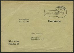 ALL. BES. GEBÜHR BEZAHLT MÜNCHEN, 5.4.46, R1 Gebühr Bezahlt, Prachtbrief - Other & Unclassified