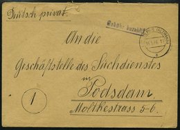 ALL. BES. GEBÜHR BEZAHLT SOLPKE (ALTMARK), 15.1.46, Violetter L1 Gebühr Bezahlt Mit Unterstrich, Brief An Den Suchdienst - Sonstige & Ohne Zuordnung